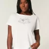 Easy Ribbon Tie-Back Heart Grafisk T-shirt Easy Ribbon Tie-Back Heart Grafisk T-shirt