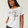 Easy Ribbon Tie-Back New York grafisk t-shirt Easy Ribbon Tie-Back New York grafisk t-shirt
