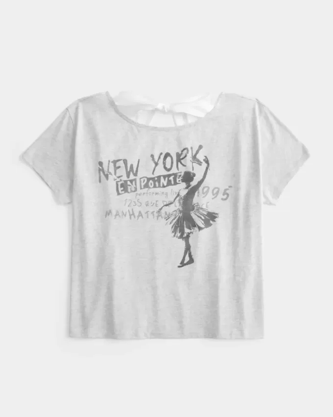 Easy Ribbon Tie-Back New York grafisk t-shirt Easy Ribbon Tie-Back New York grafisk t-shirt