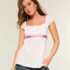 Easy Satin Tie Babydoll Top Easy Satin Tie Babydoll Top