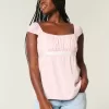 Easy Satin Tie Babydoll Top Easy Satin Tie Babydoll Top