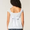 Easy Satin Tie Babydoll Top Easy Satin Tie Babydoll Top