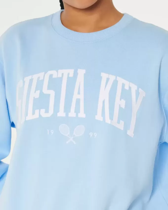 Easy Siesta Key Graphic Crew Sweatshirt Easy Siesta Key Graphic Crew Sweatshirt
