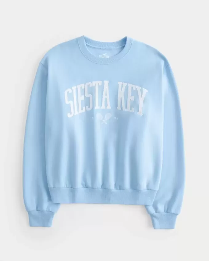 Easy Siesta Key Graphic Crew Sweatshirt Easy Siesta Key Graphic Crew Sweatshirt