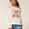 Easy Stitchy Graphic Slouchy Crew Sweater Easy Stitchy Graphic Slouchy Crew Sweater