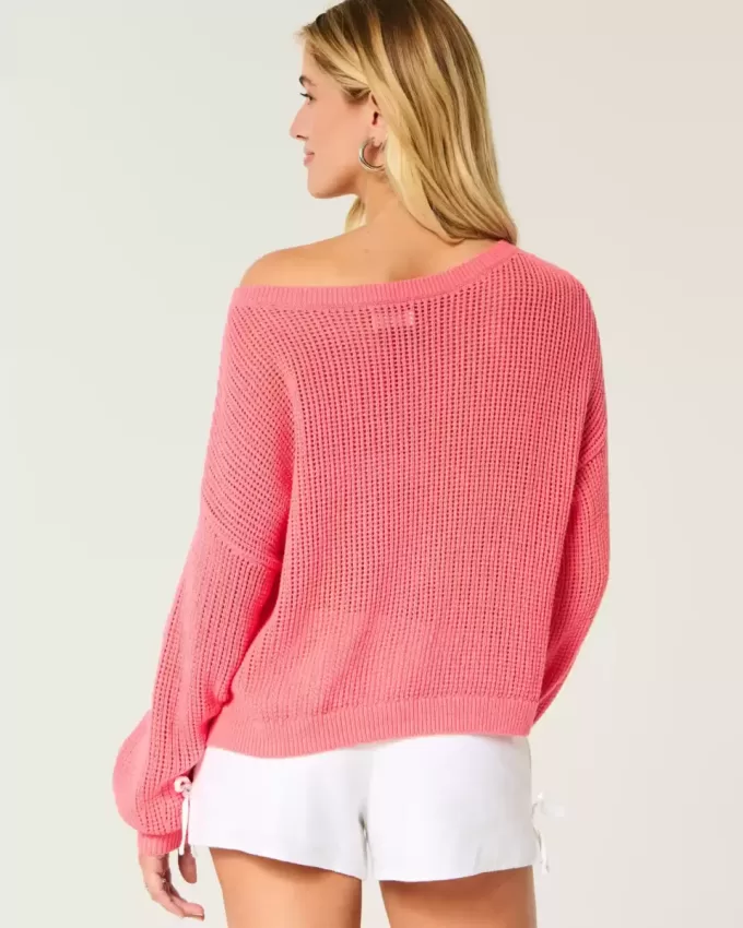 Easy Stitchy Graphic Slouchy Crew Sweater Easy Stitchy Graphic Slouchy Crew Sweater