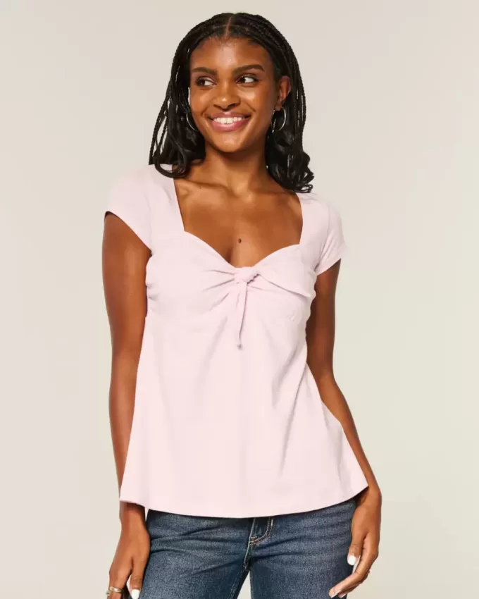 Easy Tie Bust Babydoll Top Easy Tie Bust Babydoll Top