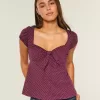 Easy Tie Bust Babydoll Top Easy Tie Bust Babydoll Top