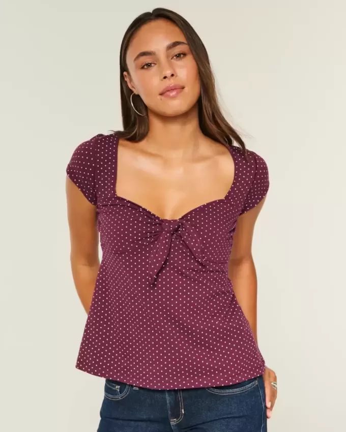 Easy Tie Bust Babydoll Top Easy Tie Bust Babydoll Top