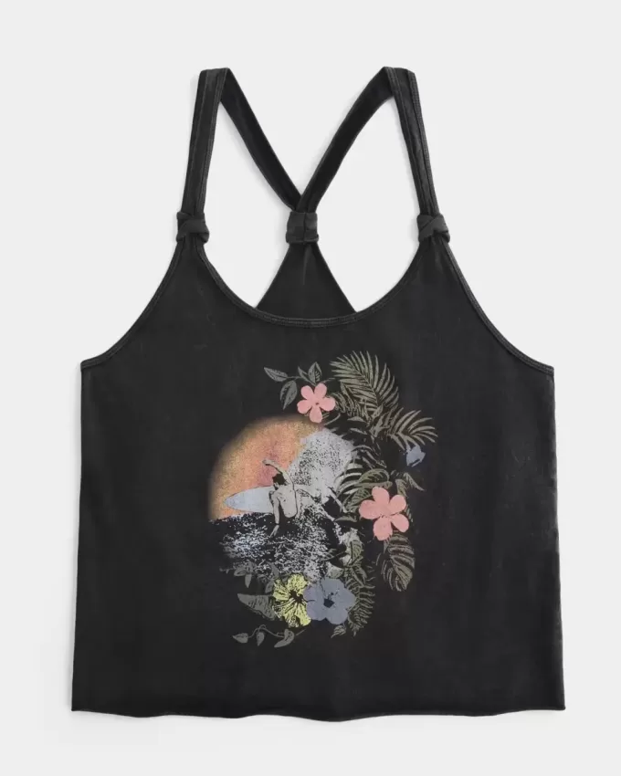 Easy Trend Drop Surf Graphic Tank