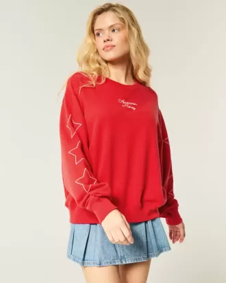 Enkel American Honey Graphic Crew Sweatshirt
