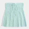 Enkel axelbandslös virkad Babydoll-topp Enkel axelbandslös virkad Babydoll-topp
