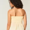 Enkel axelbandslös Virkad Mix Babydoll Top Enkel axelbandslös Virkad Mix Babydoll Top