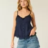 Enkel Chiffong Babydoll Topp Enkel Chiffong Babydoll Topp