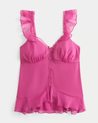 Enkel Chiffong Babydoll Topp