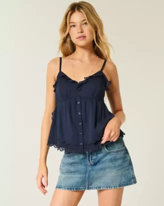 Enkel Chiffong Babydoll Topp