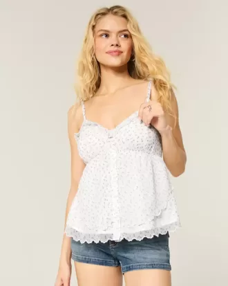 Enkel Chiffong Babydoll Topp