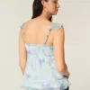 Enkel Chiffong Babydoll Topp Enkel Chiffong Babydoll Topp