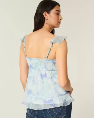 Enkel Chiffong Babydoll Topp