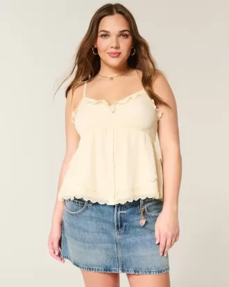 Enkel Chiffong Babydoll Topp