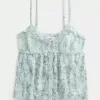 Enkel Chiffong Babydoll Topp Enkel Chiffong Babydoll Topp