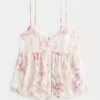 Enkel Chiffong Babydoll Topp Enkel Chiffong Babydoll Topp