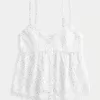 Enkel Chiffong Babydoll Topp Enkel Chiffong Babydoll Topp