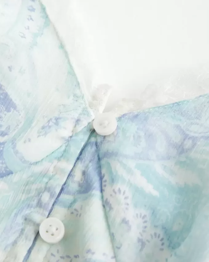 Enkel Chiffong Babydoll Topp Enkel Chiffong Babydoll Topp