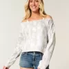 Enkel dubbel off-the-shoulder Camo Sweatshirt Enkel dubbel off-the-shoulder Camo Sweatshirt