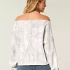 Enkel dubbel off-the-shoulder Camo Sweatshirt Enkel dubbel off-the-shoulder Camo Sweatshirt