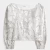 Enkel dubbel off-the-shoulder Camo Sweatshirt Enkel dubbel off-the-shoulder Camo Sweatshirt