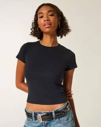 Enkel kortärmad Crew Baby Tee