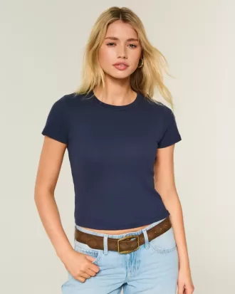 Enkel kortärmad Crew Baby Tee
