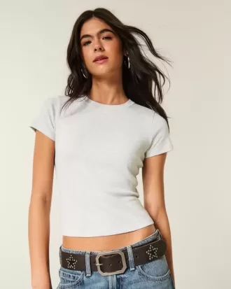 Enkel kortärmad Crew Baby Tee