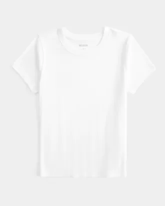 Enkel kortärmad Crew Baby Tee