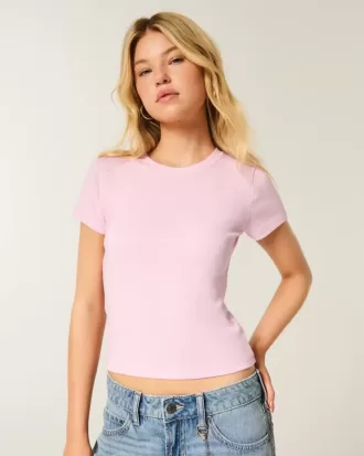 Enkel kortärmad Crew Baby Tee