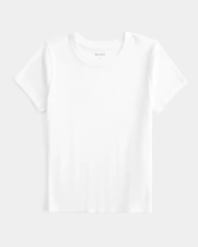 Enkel kortärmad Crew Baby Tee Enkel kortärmad Crew Baby Tee