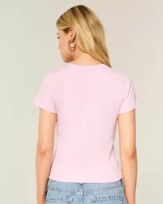 Enkel kortärmad Crew Baby Tee