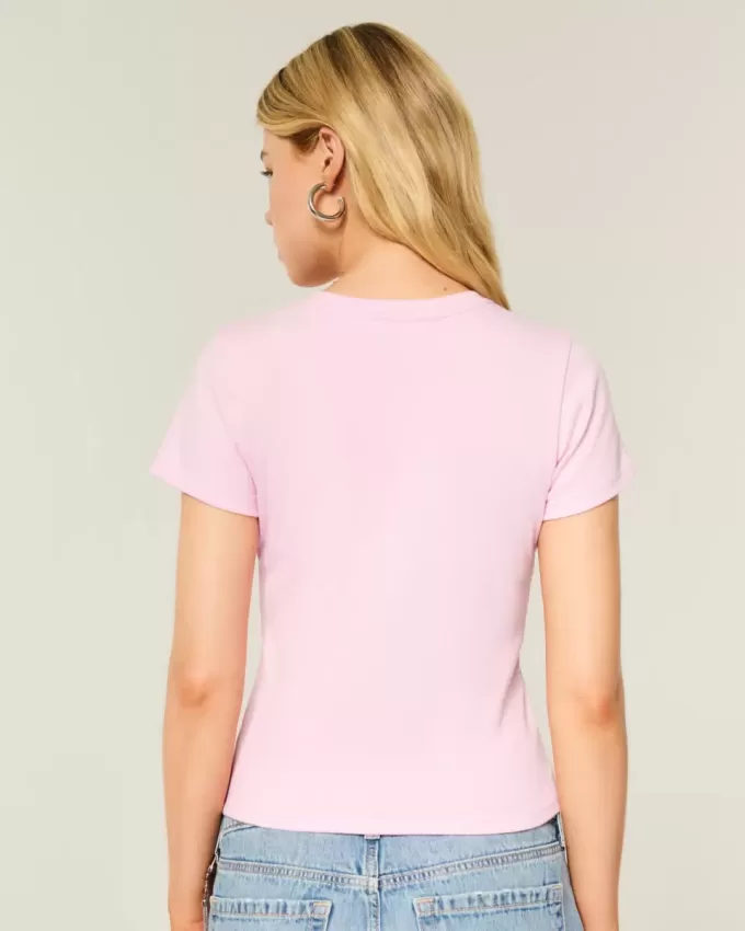 Enkel kortärmad Crew Baby Tee Enkel kortärmad Crew Baby Tee