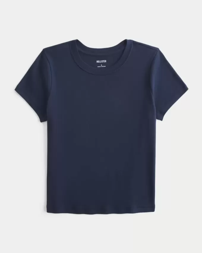 Enkel kortärmad Crew Baby Tee Enkel kortärmad Crew Baby Tee