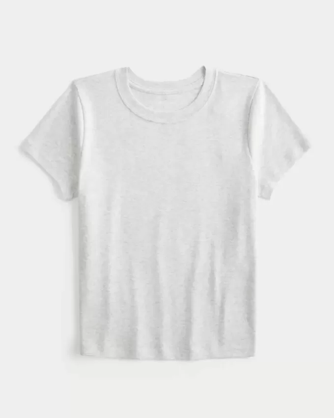 Enkel kortärmad Crew Baby Tee Enkel kortärmad Crew Baby Tee