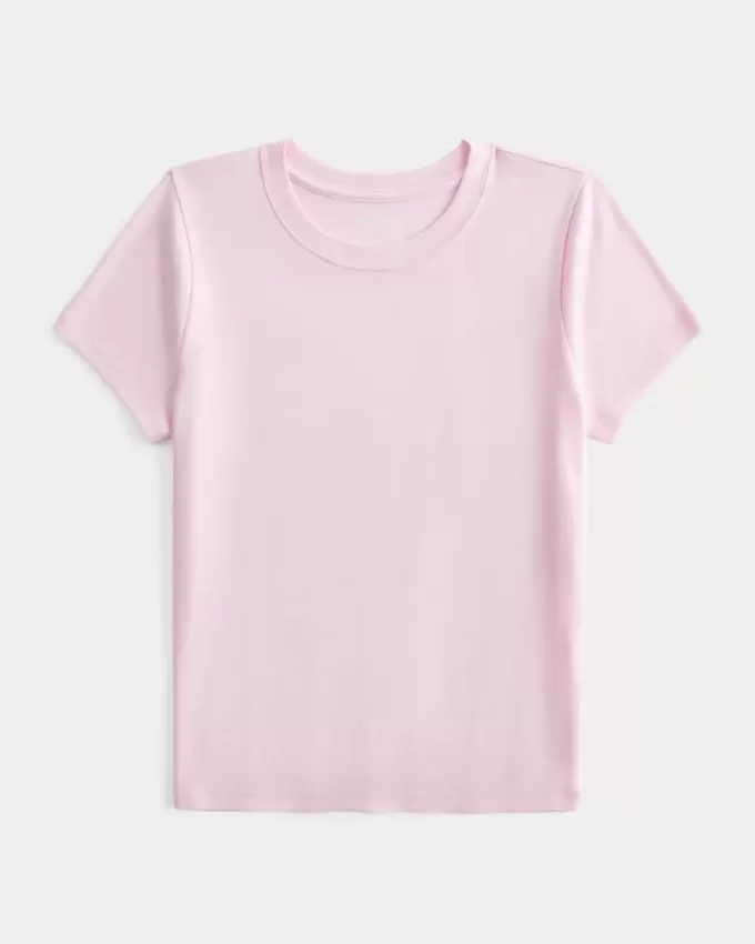 Enkel kortärmad Crew Baby Tee Enkel kortärmad Crew Baby Tee