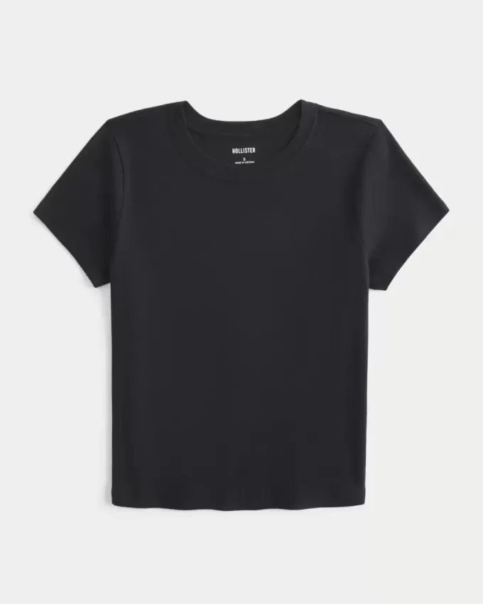 Enkel kortärmad Crew Baby Tee Enkel kortärmad Crew Baby Tee