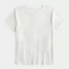Enkel kortärmad Doe Print Crew Baby Tee Enkel kortärmad Doe Print Crew Baby Tee