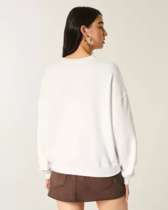 Enkel New York Guitar Studded Graphic Crew Sweatshirt