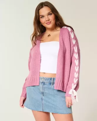 Enkel No-Close spetsärm Cardigan