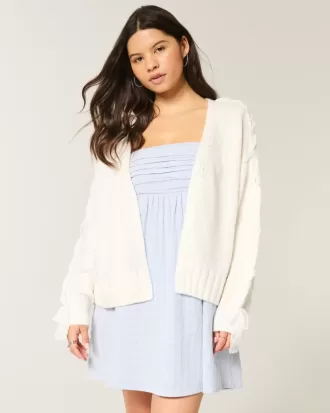 Enkel No-Close spetsärm Cardigan Enkel No-Close spetsärm Cardigan
