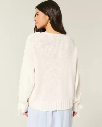 Enkel No-Close spetsärm Cardigan Enkel No-Close spetsärm Cardigan