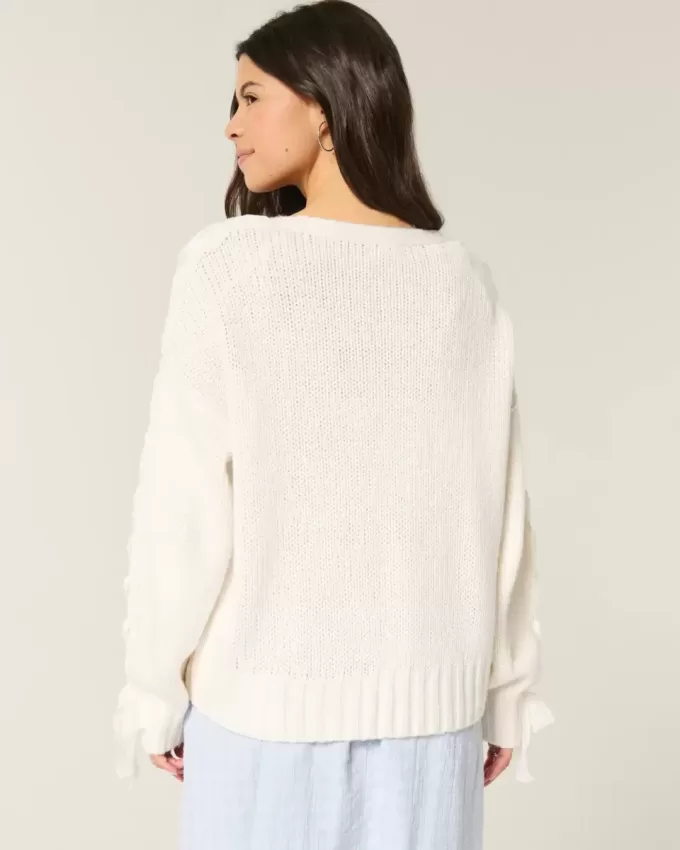 Enkel No-Close spetsärm Cardigan Enkel No-Close spetsärm Cardigan