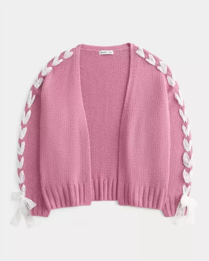 Enkel No-Close spetsärm Cardigan Enkel No-Close spetsärm Cardigan